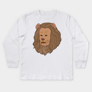 Cowardly Lion Kids Long Sleeve T-Shirt